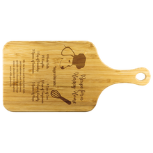 Load image into Gallery viewer, Recipe for a Happy Home Wood Cutting Board with Handle
