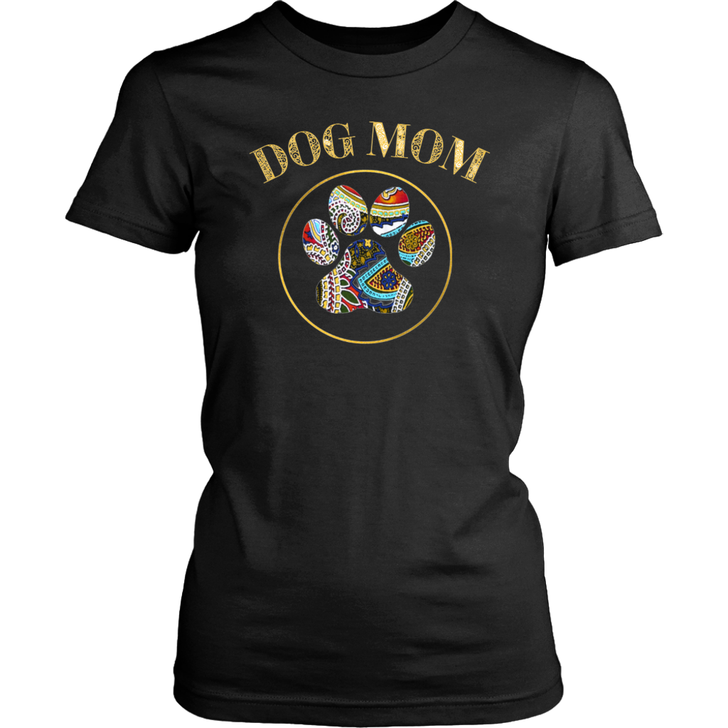 Pretty Paisley Cotton Dog Mom T-shirt